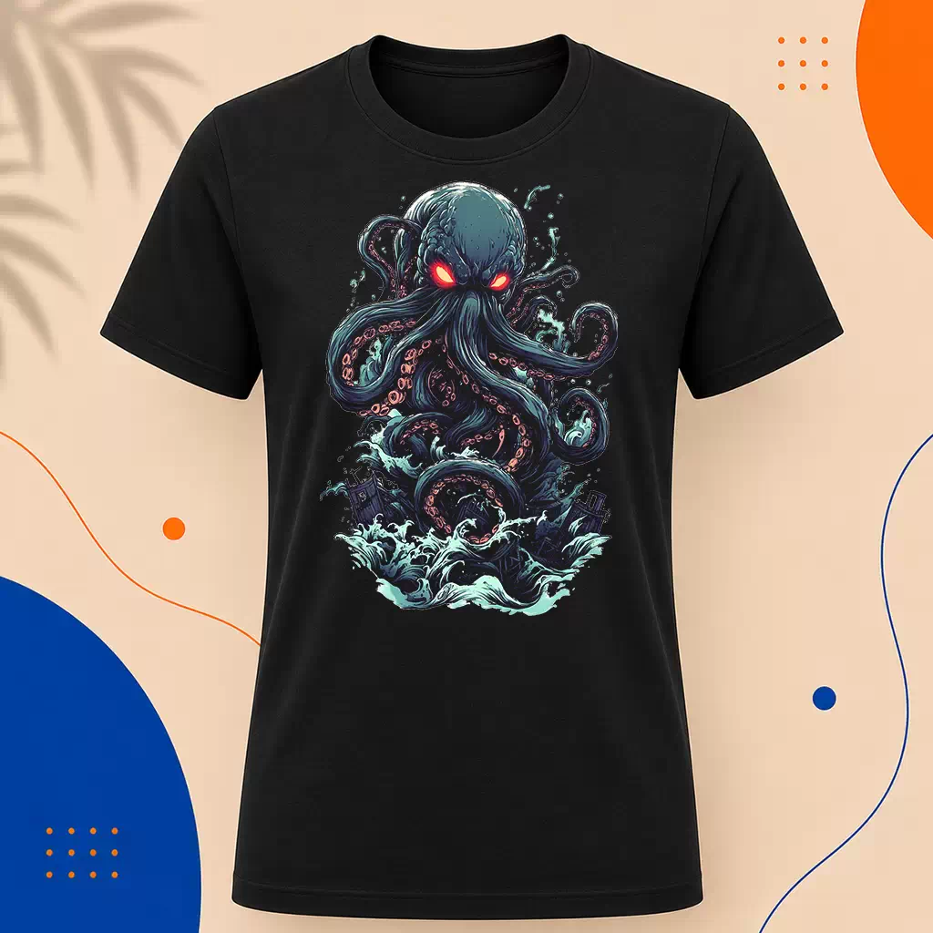 Pánské tričko - Kraken - Temné vody spí